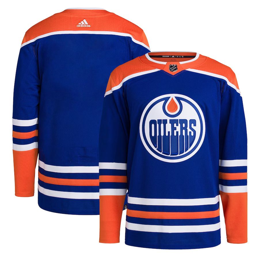 Men Edmonton Oilers adidas Royal Home Primegreen Authentic Pro Blank NHL Jersey->customized nhl jersey->Custom Jersey